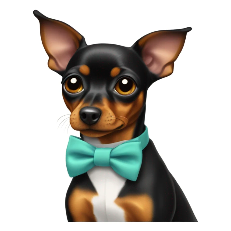 Min pin wearing a top hot and bow tie  sticker