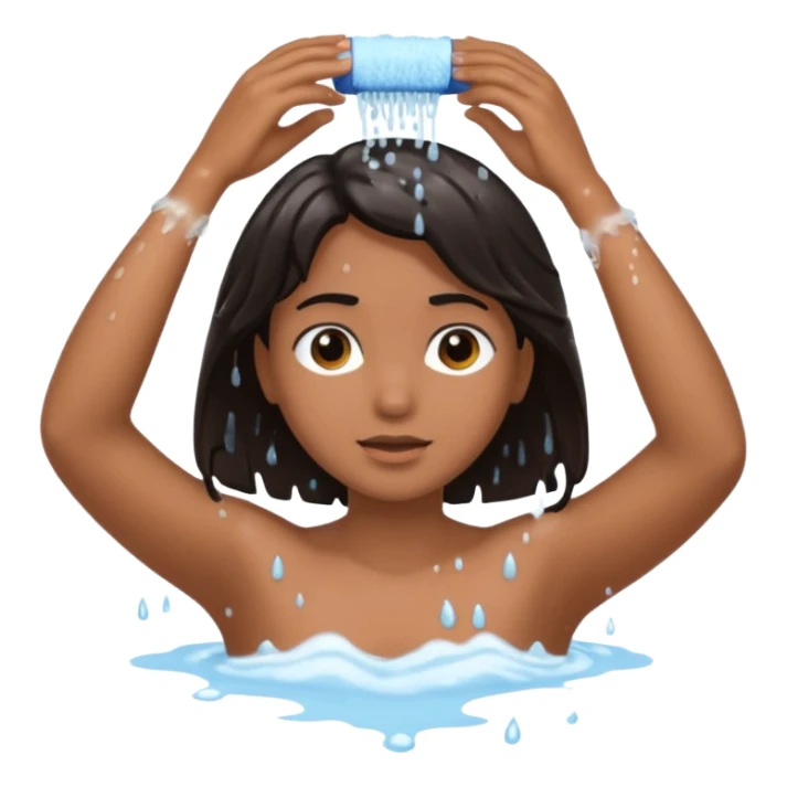 Hair washing sticker
