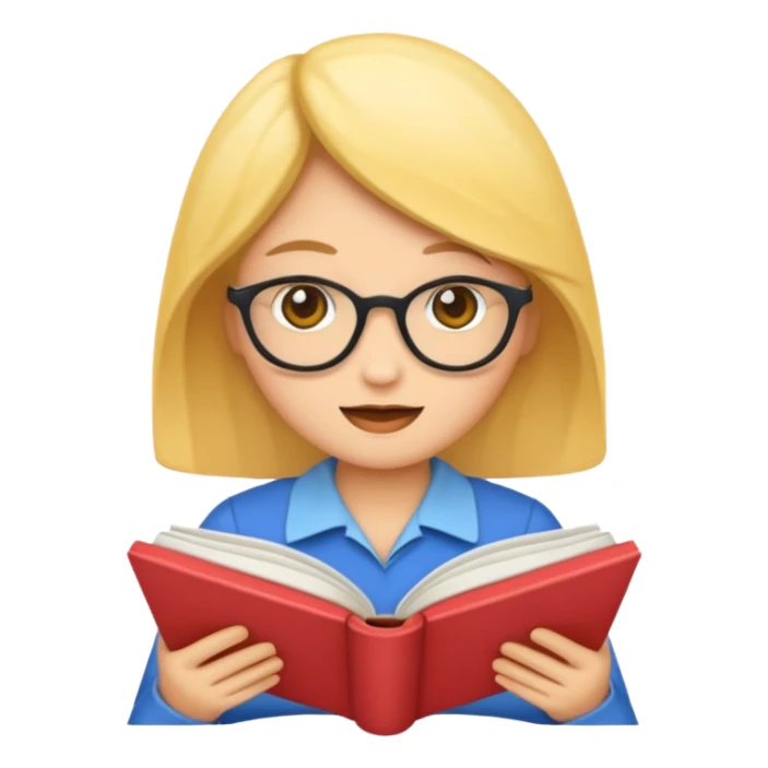 emoji LENDO UM LIVRO ESTUDANDO FEMININO sticker