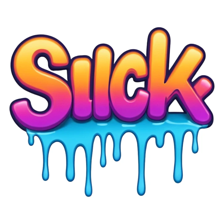 the word sick in graffiti font sticker