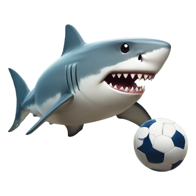 Shark playing football  sticker