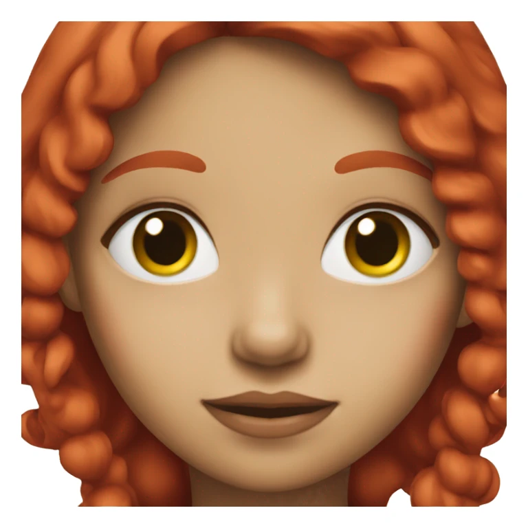 A girl with cherry red hair sticker