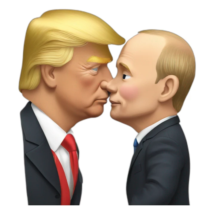 Putin kissing trump sticker