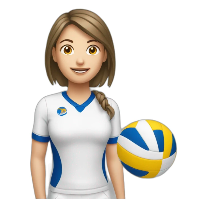 een meisje dat volleybald sticker