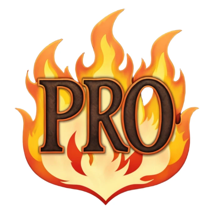 Can you make a banner that says PYRO in gothic letters, the letters should also be on fire  sticker