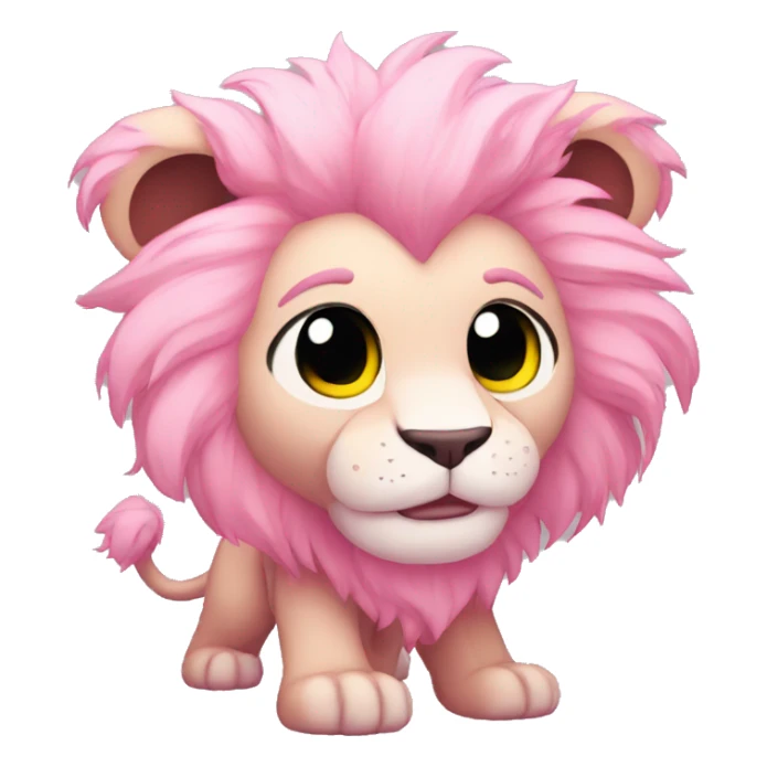 Pink Chibi Cartoon Lion from Steven Universe sticker
