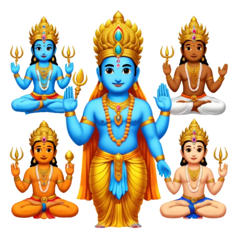 combined form of Bhagwan Vishnu 10 avatars. sticker