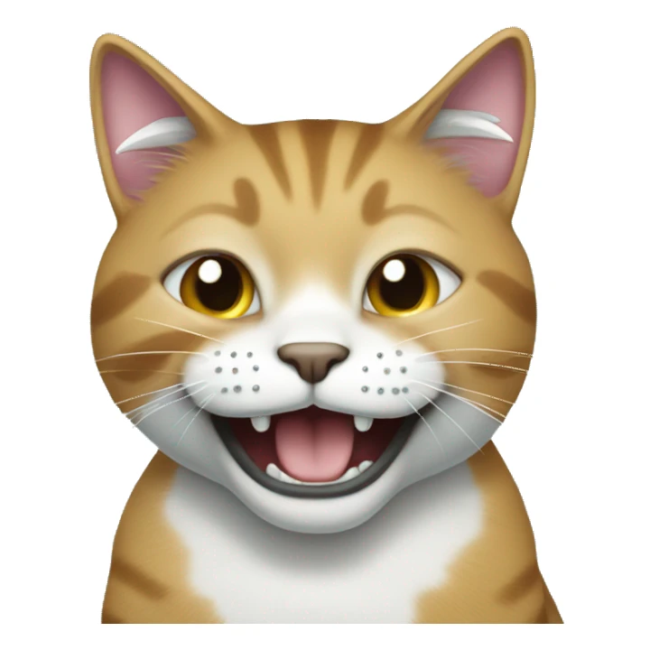 Cat with shiny diamond grillz smilling. He has diamonds on his teeth. sticker