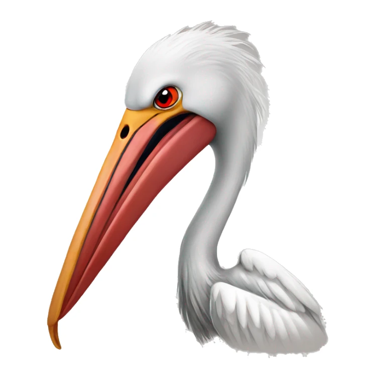 A pelican prince withred eyes sticker