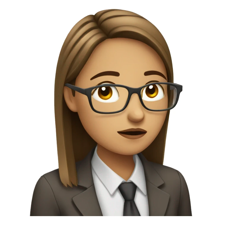 Girl with coffee and tired from office job  sticker