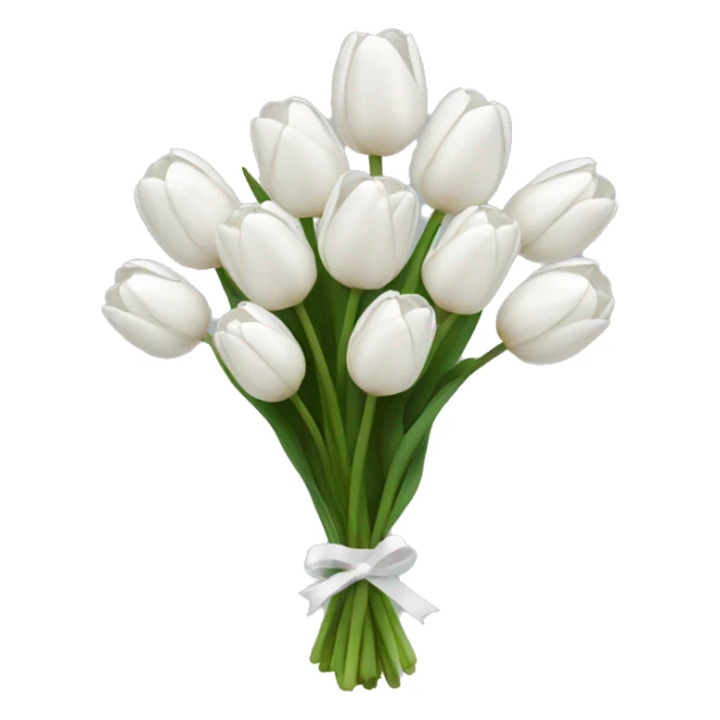 white tulip bouquet  sticker