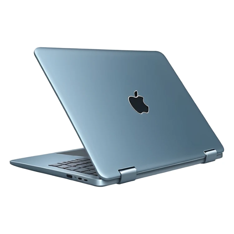 3D minimal icon of a premium laptop with a subtle #FF3D00 accent. Clean, modern, high-end tech style. sticker