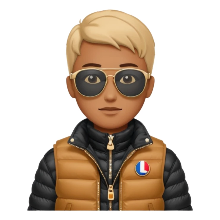 LV sluneční brýle a Moncler vestu sticker