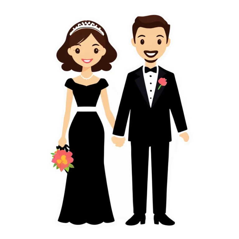 Happily married couple no spark sticker
