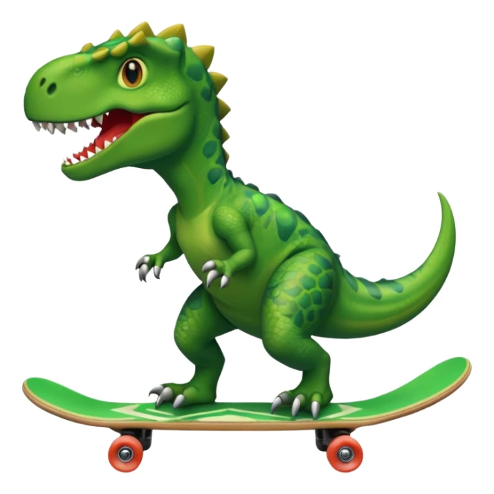 Dinosaur on a skateboard sticker