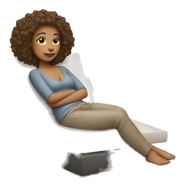 Light skin woman relaxing sticker