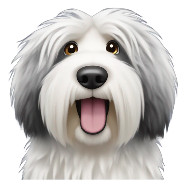 Blue eyed old English sheepdog  sticker