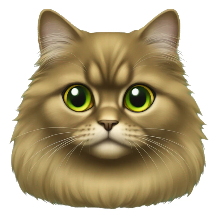 Female dark Gold fur Persian with green eyes sticker