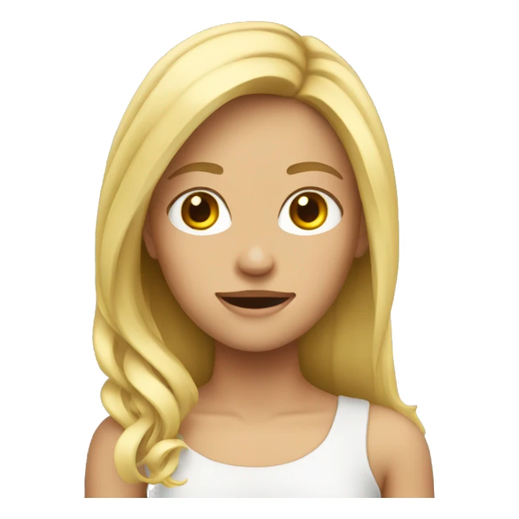 Girl with blond hair crazy driving  sticker