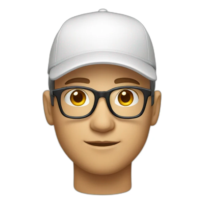 Product designer white male in cap and glasses sticker