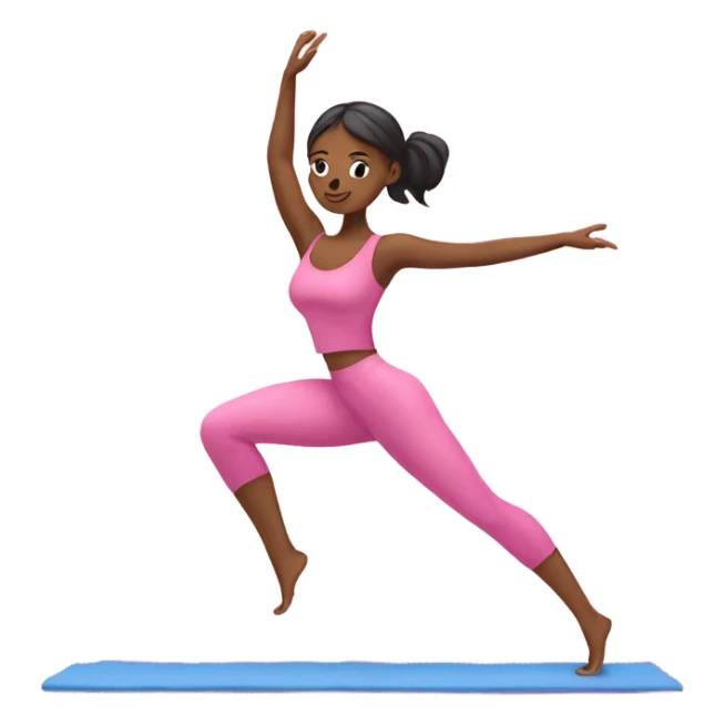 Woman doing pilates in pink clothes sticker