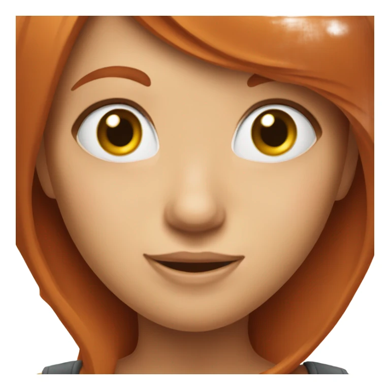 Red head girl with playful expression sticker