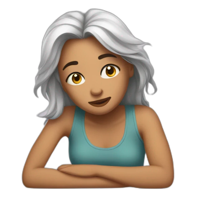 Tiring monday girl sticker