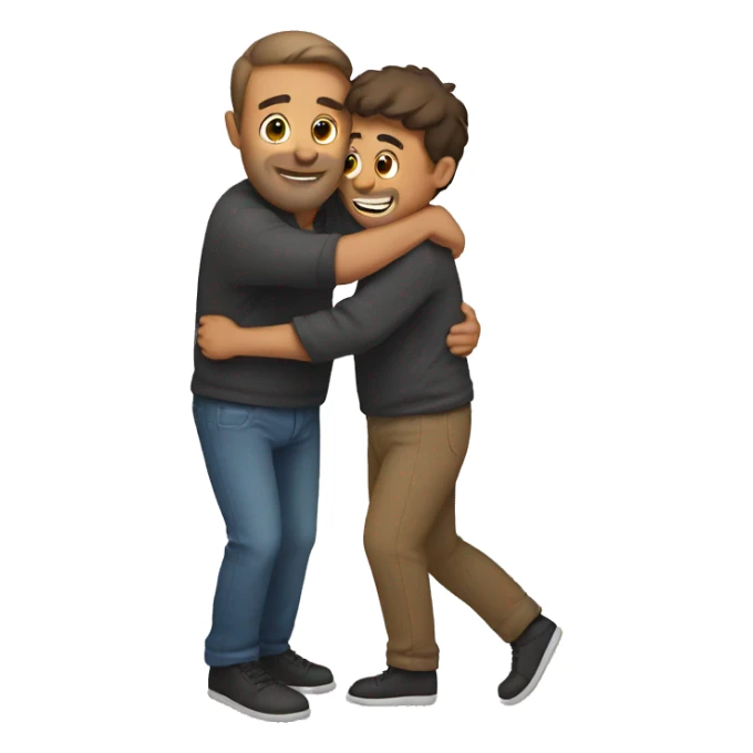 Hugging dad sticker