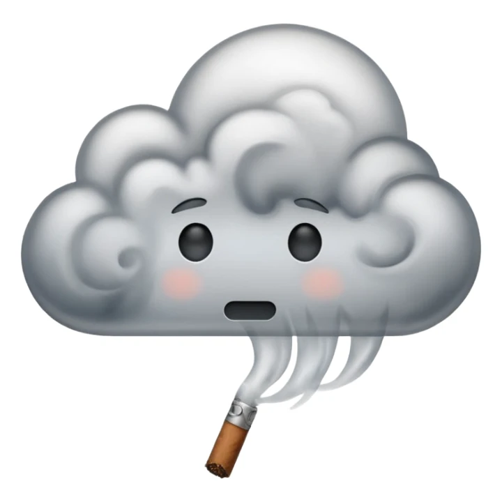 smoke coming out of a blunt sticker