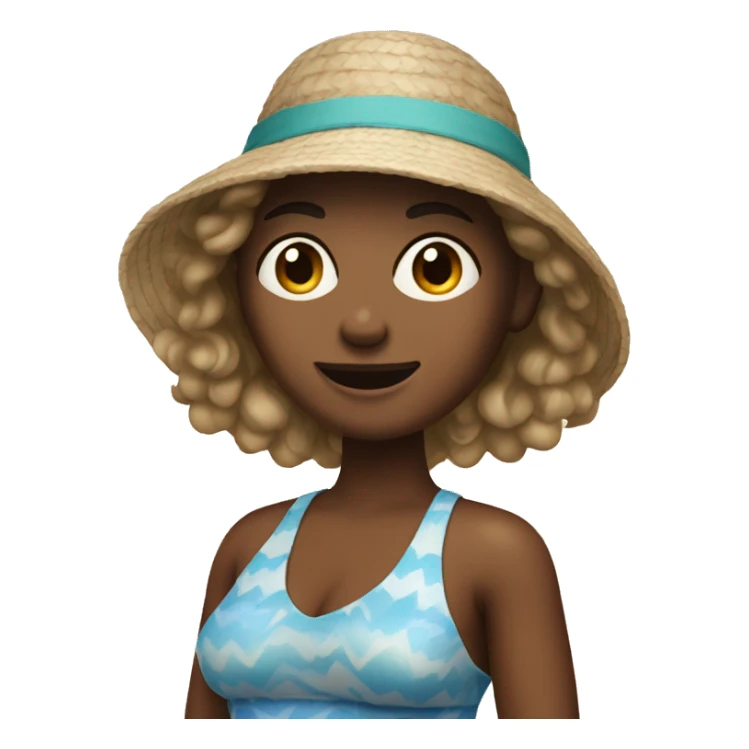 The woman who went to the beach sticker