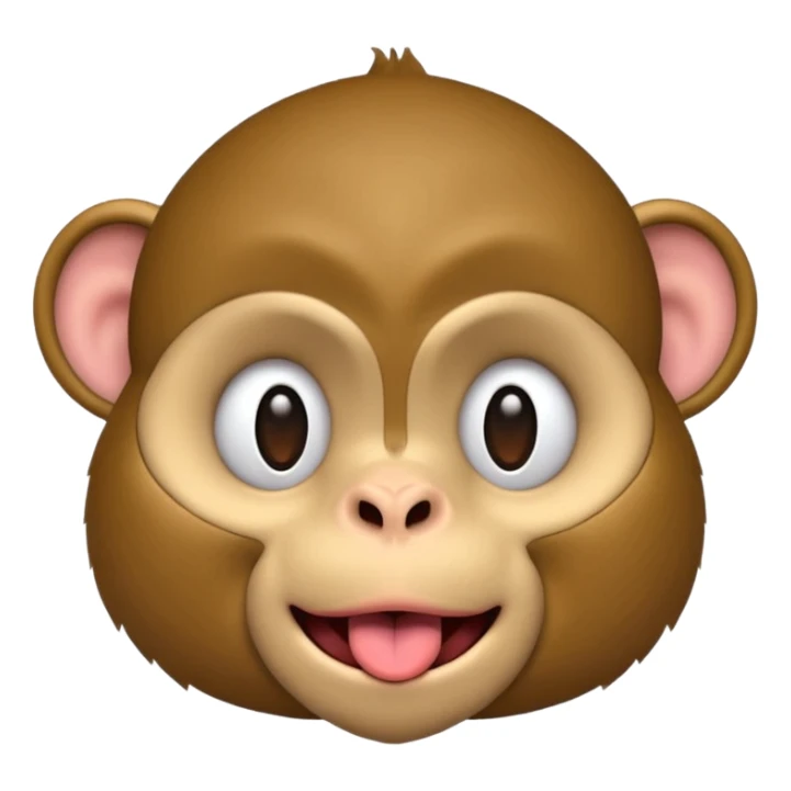 monkey with eyes closed sticking out tongue sticker