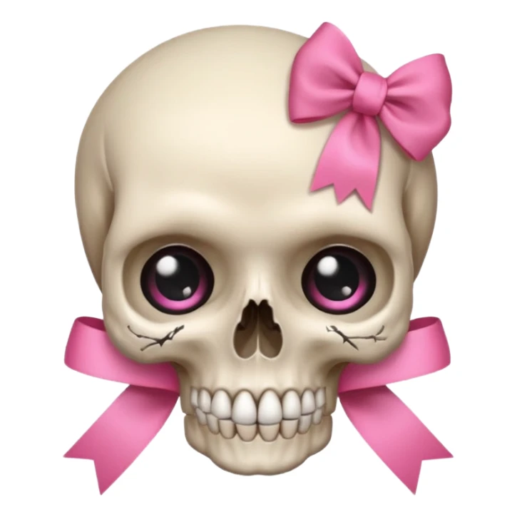 SKULL POOKIE RIBBON HEAD ONLY RIBBON sticker