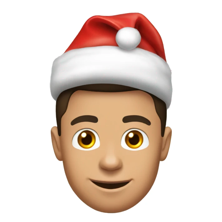 cristiano ronaldo with santa hat sticker