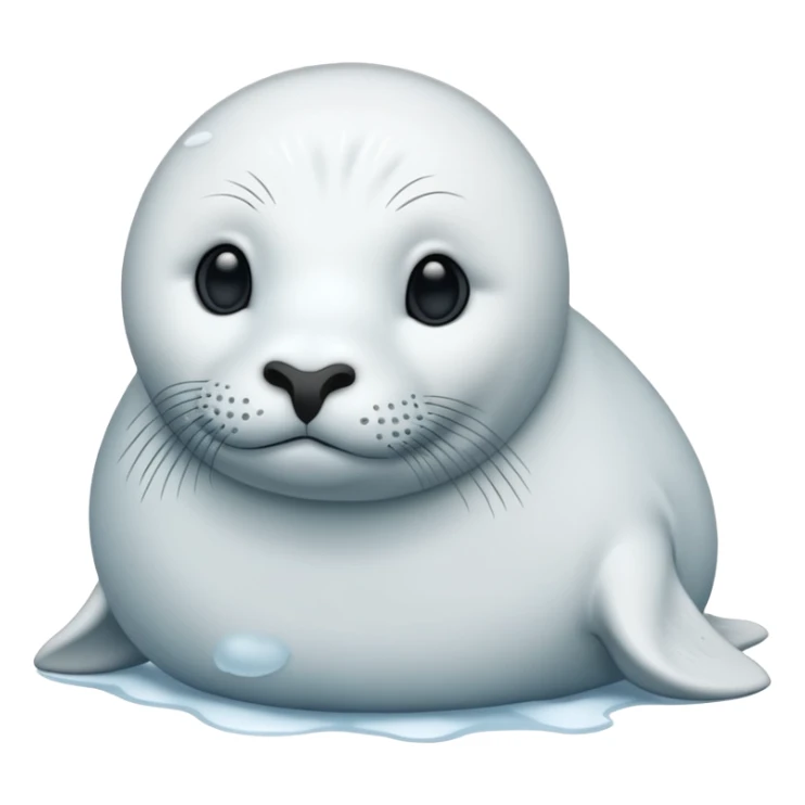 white winter & artic animal (seal with no hair )  sticker