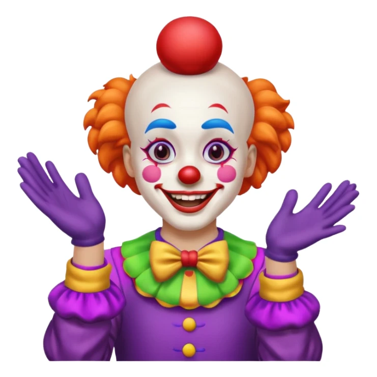 Ein Clown Klatsch jubelnd in die Händen sticker