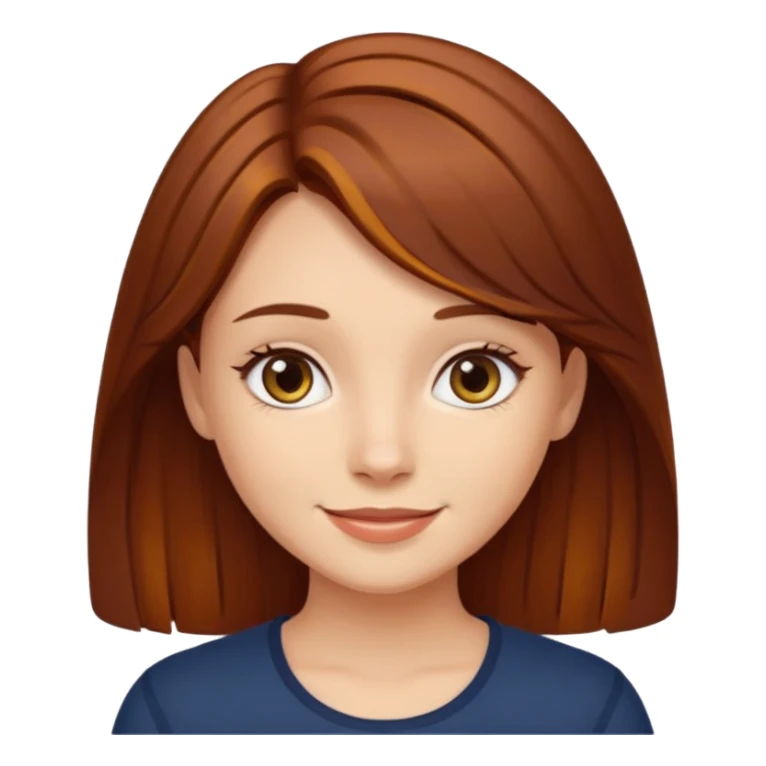 Auburn dark brown yellowish hair girl sticker