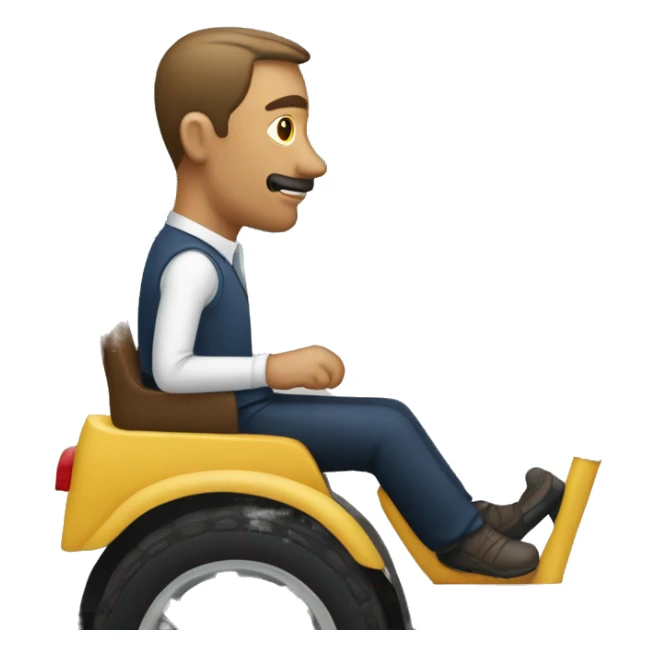 L’homme assis sur le véhicule  sticker