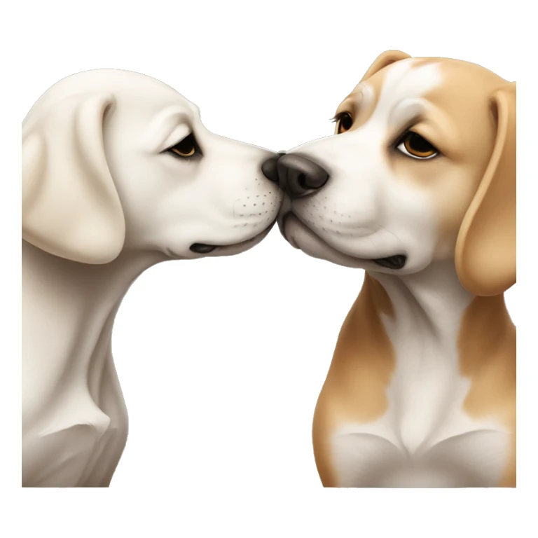 Kissing dogs sticker