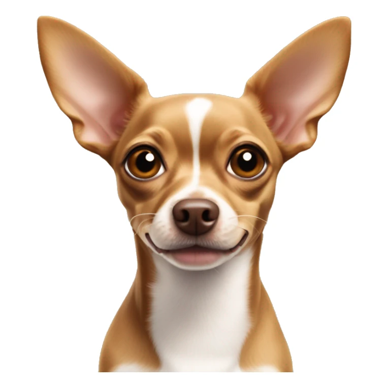  brown and white chihuahua min pin mix with big ears sticker