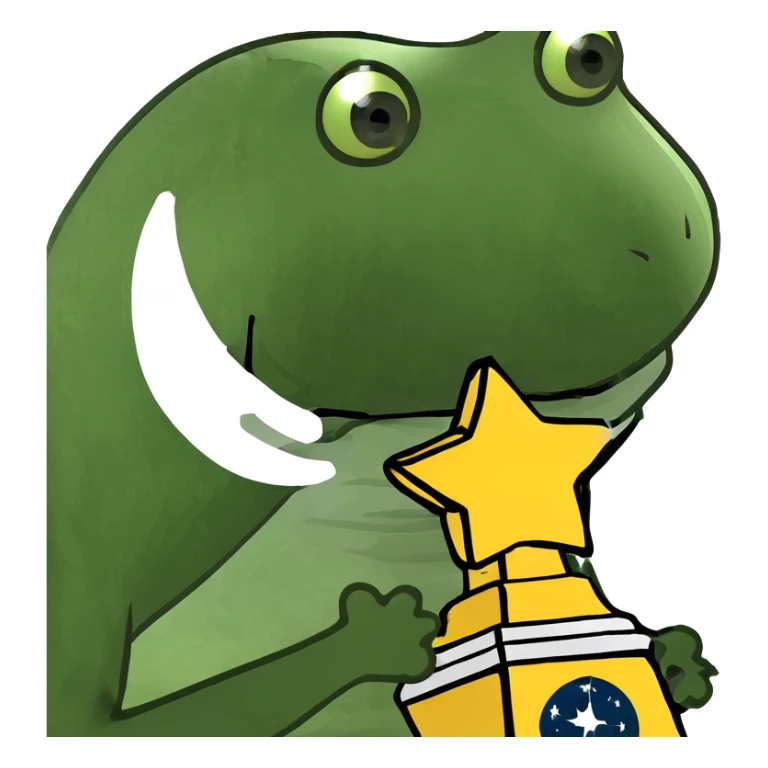 Extraterrestrial championship trophy with universe-inspired color scheme, stars and spiral galaxies embedded in the design sticker