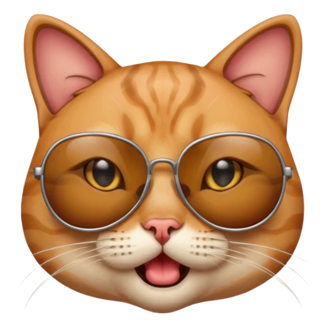 Cat wearing sunglassesCombine the skull with this emoji 😰 sticker