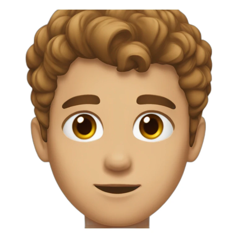 Adolescent garçon cheveux brun yeux brun sticker