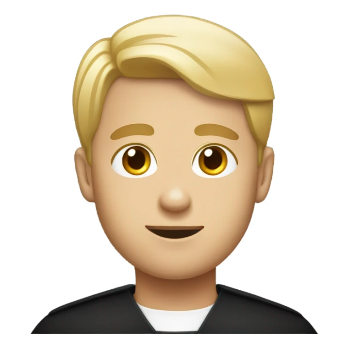 blond Vicar wearing black shirt and dog collar standing sticker