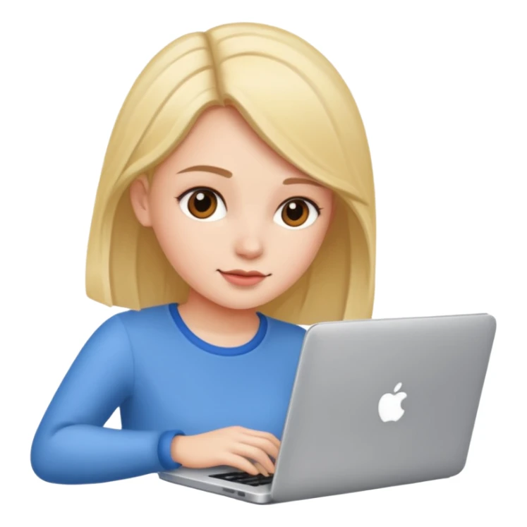 girl with laptop. sticker