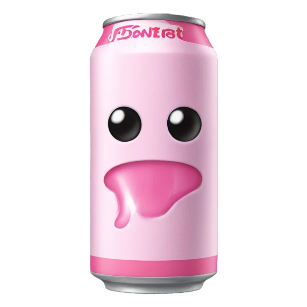 Energy drink pastel pink monster sticker