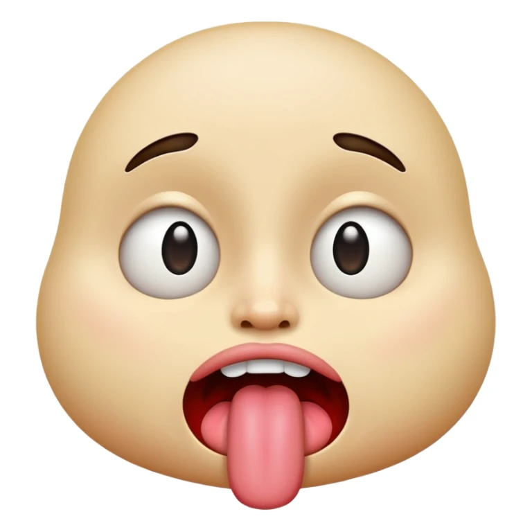 nervously sticking out tongue emoji sticker