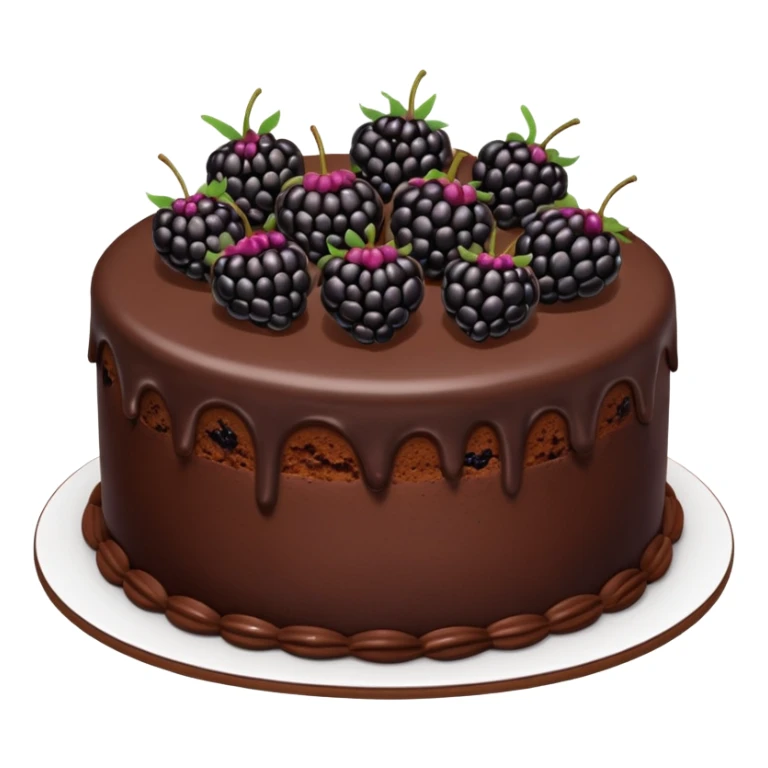 Chocolate blackberry cake sticker