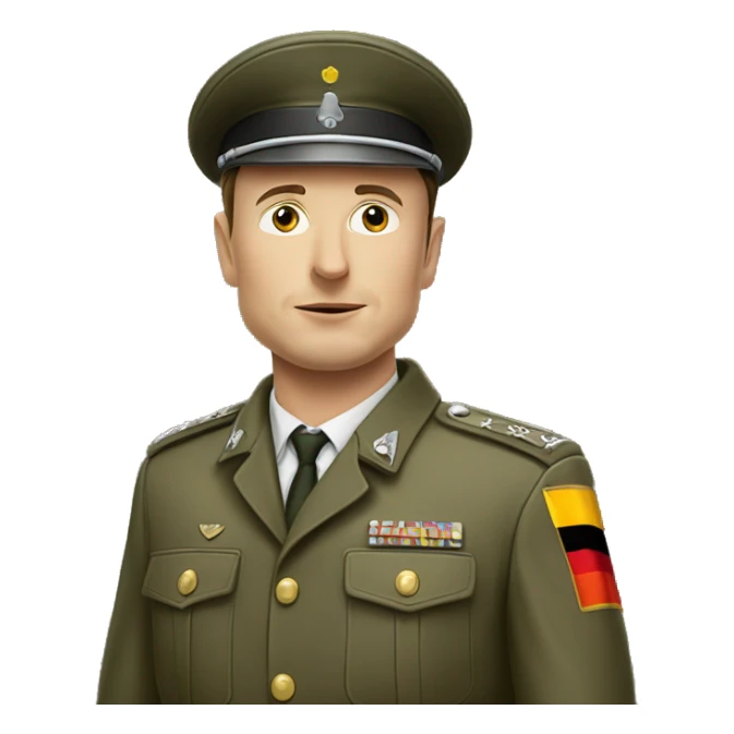 elon musk as a german army man sticker
