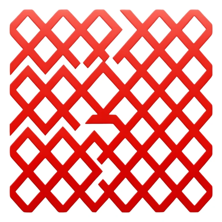 red and white squares sticker