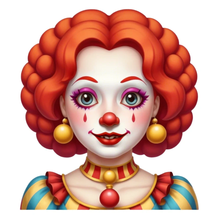 Cute female Vintage circus clown sticker
